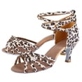 thumbnail image 4 of Chaussures de Danse Chaussures de Salon Chaussures Latines Confortables Chaussures Latines Mode Chaussures de Danse pour Femmes Imprimé Léopard 36, 4 of 8