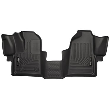 Husky Liners by RealTruck Weatherbeater Floor Mats Fits 2015-2021 Ford Transit 150/250/350/350HD w/Carpet Flooring Front Row, 2-pc Black-18771