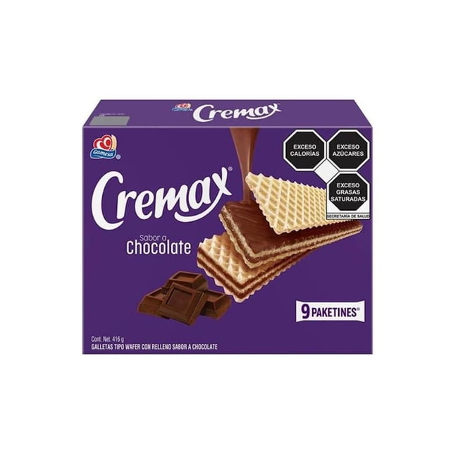 Pack de 12 Galletas Gamesa cremax nieve Chocolate de 416g Gamesa Chocolate de 416g