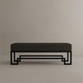thumbnail image 2 of American Home Classic Laurence Steel Bench in Matte Black/Black Boucle, 2 of 5