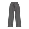 thumbnail image 3 of XuJwPNcy Women's Capri Pants Drawstring High Waisted Cropped Pants with Pockets Straight Wide Leg Capris, 3 of 3