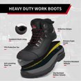 thumbnail image 7 of Work Boots for Men, Steel Toe Waterproof Safety Boots, Comfortable Non-Slip Puncture Resistant Durable Leather Heavy Duty Construction Industrial, 7 of 7