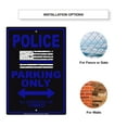 thumbnail image 4 of Police Parking Only All Others Will Be Towed Gift Caution Novelty Notice Unique Aluminum Metal Sign 8"x12", 4 of 5