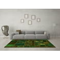 thumbnail image 3 of Ahgly Company Indoor Rectangle Oriental Green Modern Area Rugs, 8' x 10', 3 of 4