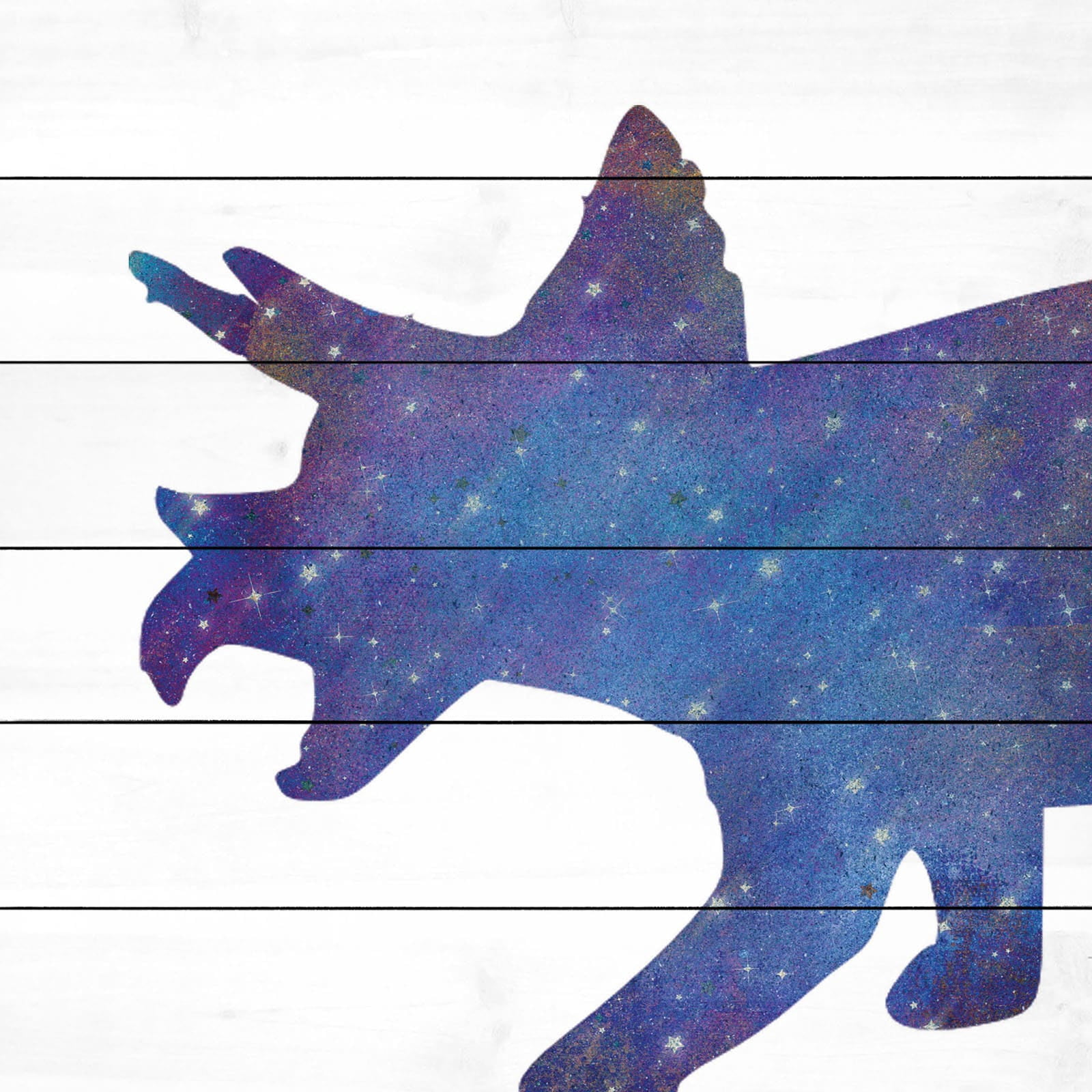 Marmont Hill "Dino Gala x y" By Diana Alcala Painting Art Print On White Wood, 40.0" x 1.5"