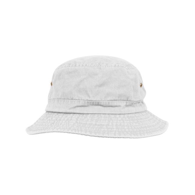 Top Headwear Washed Design Bucket Hat, White S/M