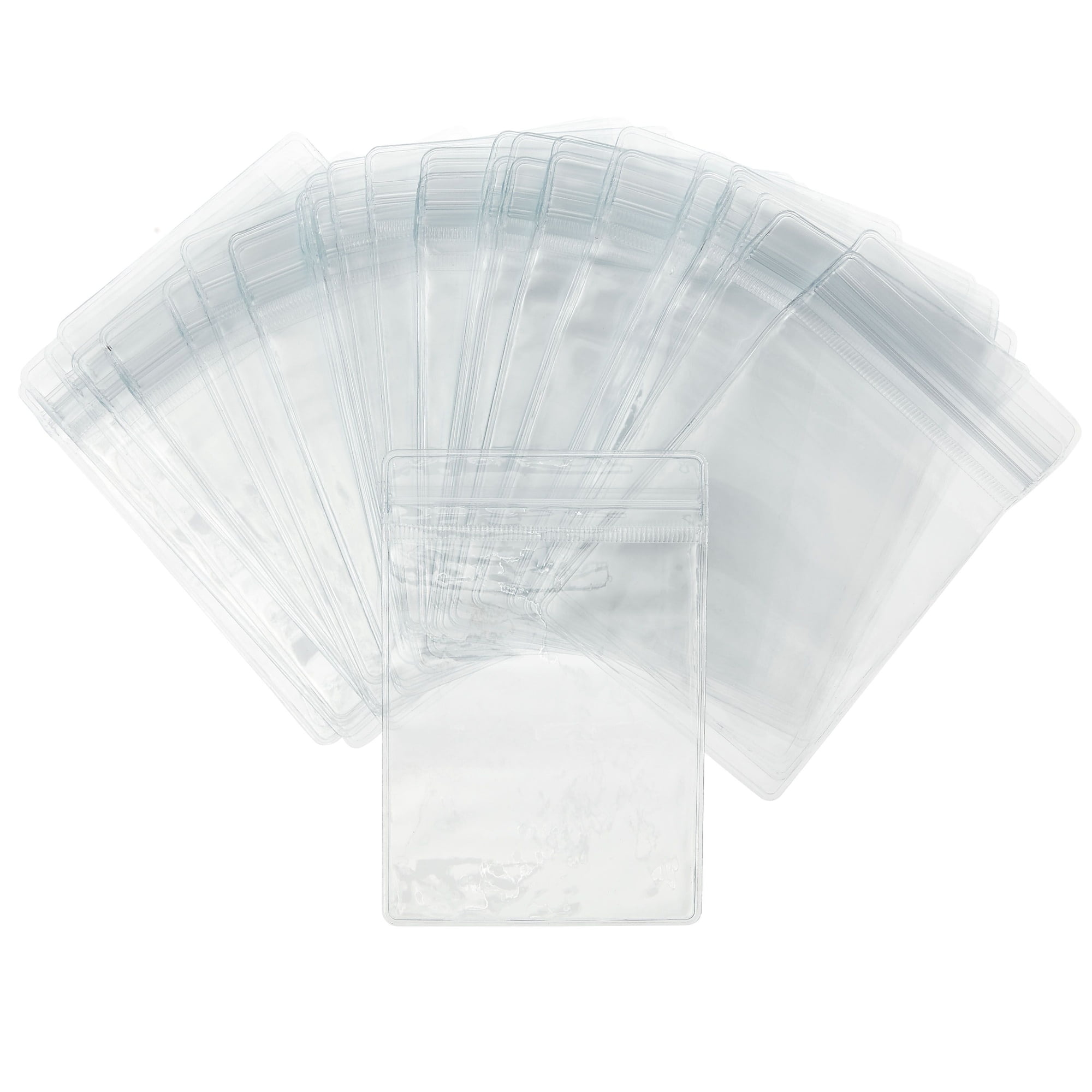 100 Pack Clear Plastic Bags for Jewelry, Earrings, Necklaces, Mini Resealable Bags for Small Business (3.15 x 4.75 in)