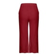 thumbnail image 5 of Aloohaidyvio Capri Pants for Women Plus Size 2024,Spring Summer Women's Casual Elastic Loose Pants Straight Wide Leg Trousers Pants, 5 of 5