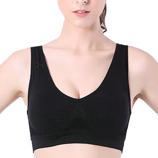 Sujetador deportivo para mujer sin anillo de acero sin soporte para el pecho Yoga Running Vest Fridja nalpqowj8462