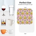 thumbnail image 5 of Leather Coasters with Heat-resistant for Drinks, Cute Avocado Love Green Leaves Cup Coasters Cup Pad Mat for Tabletop Protection, Coffee Table, Office Desk and Housewarming Gift, 5 of 5