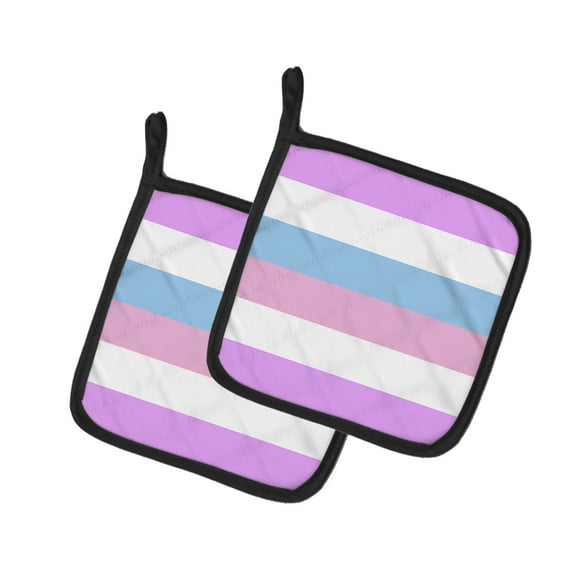Bigender Pride Pair of Pot Holders
