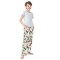 thumbnail image 3 of FORMRS Boys Pajama Pants with Pockets Size 13-14Y Kids Lounge Sleep Bottoms, White Christmas Holly, 3 of 8