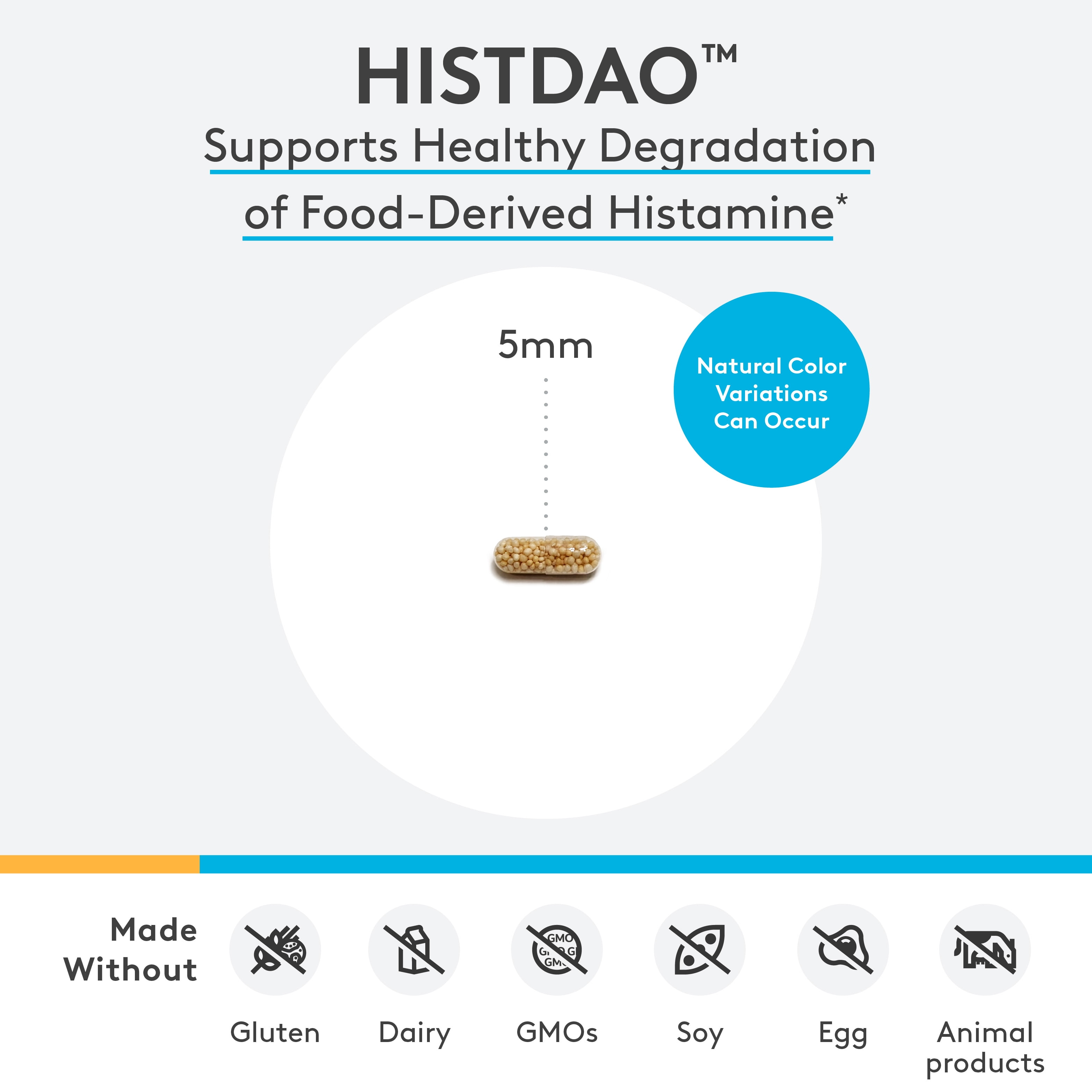 XYMOGEN HistDAO - DAO Enzyme Supplement for Digestive Health Support* - Diamine Oxidase from Pig Kidney Extract - 20,000 HDU Per Serving - Gluten-Free & Dairy-Free - 60 Tablets