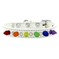thumbnail image 3 of Pet and Dog Spike Collar, "Clear Crystals  Rainbow Spikes”, 3 of 9