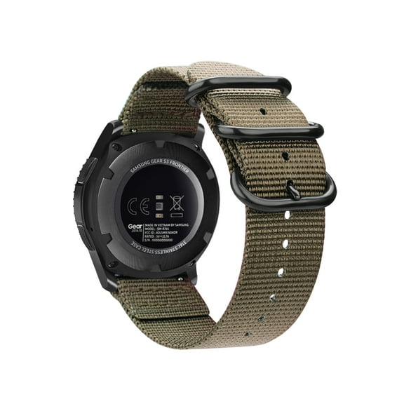 For Gear S3 Classic/Gear S3 Frontier 22mm Bands, Fintie Nylon Watch Band Adjustable Sport Strap Metal Buckle