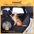 thumbnail image 2 of Cozy Retreat: Mesh Window Dog Car Seat Cover, 600D Oxford Fabric With Anti-Slip Backing For Cars, Trucks & Suv Backseats, Side Flaps For Complete Protection And Comfort, 2 of 5