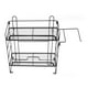 thumbnail image 4 of Estantes de almacenamiento para inodoro montados en la pared de hierro negro con ganchos, rejilla plegable de 2 capas, decoración del hogar, 4 of 10