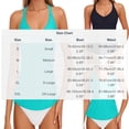 thumbnail image 2 of Racerback Tankini Swimsuit, Women's V-Neck Ruched Top with Side Drawstrings, Tummy 2-Piece Swimwear Mint Green Swimsuit Shirt and Board Shorts XXL, 2 of 6