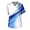 Blue, variant on KXDMNE Mens Striped Print Scrub Tops - V Neck Short Sleeve Polyester Breathable Chest Pocket Relaxed Professional Workwear, Blue, 3XL