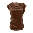 thumbnail image 4 of Haivin Womens Summer Tops 2026 Pleated Round Neck Short Sleeve Shirts Business Casual, 4 of 6