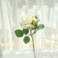 thumbnail image 2 of Rama de flor falsa Wosthever 6 piezas de tela Leche blanca, 2 of 6