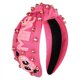 thumbnail image 1 of mokkia Diademas con forma de corazón para el día de San Valentín para mujer, accesorios para el día de San Valentín, diadema anudada con forma de corazón, color rosa y rojo, con nudo superior ancho, d, 1 of 3