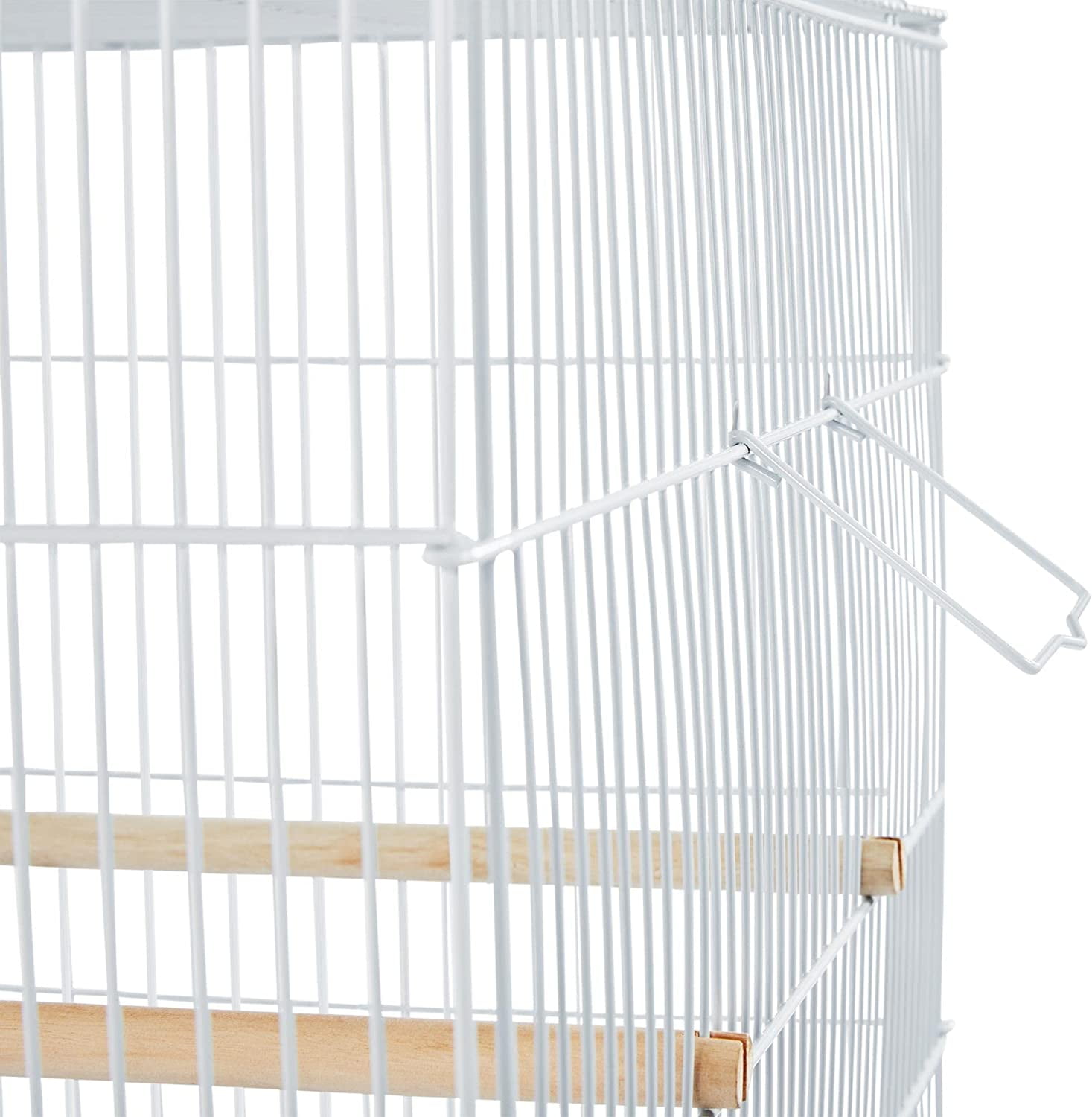 LibraMAl 30‘’ Flight Bird Cage Stackable Design for Small and Medium Birds with Slide Out Tray and Bottom Grate Budgies Cockatiels Lovebirds Canaries Parakeet Cage, White