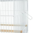 thumbnail image 6 of 30-inch Stackable Bird Cage for Parakeets, Cockatiels, Conures | Spacious Flight Cage with Slide-out Tray & 2 Wooden Perches - White, 6 of 7