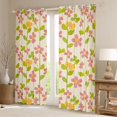 thumbnail image 2 of Feelyou Kawaii Rustic Flower Curtains Pack of 2 (42x84 Each) for Kids, Cherry Blossoms Curtains Blackout, Cartoon Floral Botanical Bedroom Curtains, Blackout Curtains Bedroom Decor, 2 of 6
