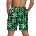 thumbnail image 4 of Haiem Christmas Pattern At Buffalo Plaid Mens Swim Trunks with Compression Liner 2 in 1 Swimming Shorts Stretch Swimwear Quick Dry,Board Shorts-XX-Large, 4 of 9