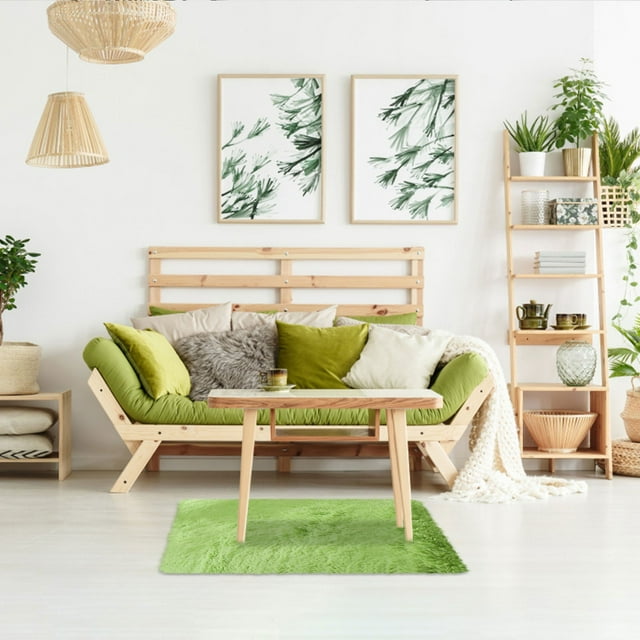 Plush Throw Rugs,Shag Area Rug for Living Room,Soft Fluffy Small Shaggy Rug for Bedroom Dorm Kids Room Indoor Home Decorative, Non-Slip Plush Furry Fur Area Rugs Comfy Nursery Accent Floor Carpet