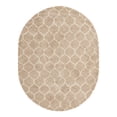 thumbnail image 3 of Unique Loom Trellis Shag Collection Area Rug - Ruby (7' 10" x 10' Oval Light Brown/Ivory), 3 of 10