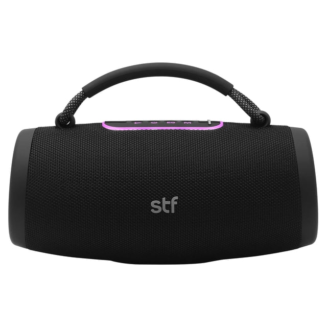 Bocina Inalámbrica STF Allure Stand Bluetooth 5.3 90W RGB LED, TWS, FM, USB, Micro SD, IPX4, Portátil Recargable 3600mAh