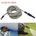 thumbnail image 5 of LABLT Stainless Steel Hose,Lightweight Metal Garden Flexible Water Hose,Shower Hose 25ft, 5 of 5