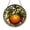 Acrylic 3.5 Inch, variant on Orange Disco Ball Fruit Stained Glass Style Suncatcher Window Hanging, Funky Citrus Inspired Decorative Panel Ornament for Kitchen Window Decor, Colorful Retro Fruit Theme Home Decoration Gift