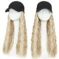 thumbnail image 2 of SEGO Baseball Cap Wigs Synthetic Long Curly Wavy Wig Hat With Hair Extensions Attached Hairpieces For Women Adjustable Black Caps With Magic Paste, 2 of 7