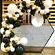 thumbnail image 3 of Kit de arco de globos metálicos con globos de látex para baby shower, boda y Año Nuevo. Negro Oro Blanco, 3 of 9