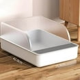 thumbnail image 3 of kurtrusly Cat Litter Box Kitty Litter Pan High Sided Rim Deep Toilet for Small Cats, 3 of 9
