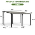 thumbnail image 7 of 10 ft.×14 ft. Hardtop Outdoor Gazebo Pergola Aluminum Framed with Sloping Pitched Roof for Garden, Patio, 7 of 7