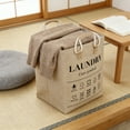thumbnail image 4 of Fasiaou 4 Counts Folding Laundry Hamper with Handles, Space Saving Freestanding Clothes Basket, Linen Storage Organizer for Dorm Room Bathroom Bedroom Closet, 4 of 6