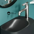 thumbnail image 4 of Terre 17.5" Right Side Faucet Wall-Mount Bathroom Sink in Black, 4 of 12
