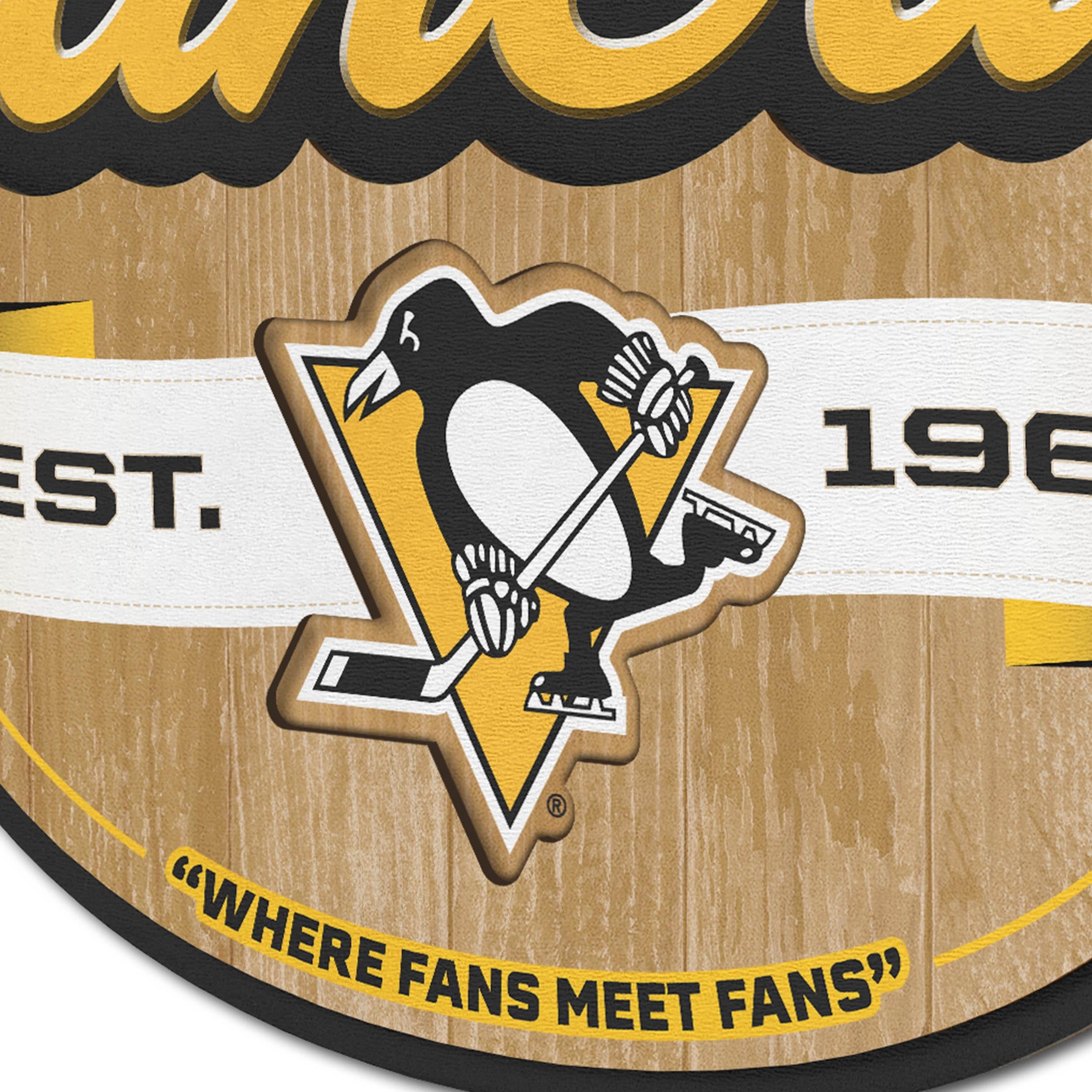 YouTheFan NHL Pittsburgh Penguins Fan Cave Sign