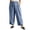 #01 Blue 【Mix, Match & Rotate: Stock Up on Daily Colors】, variant on Women's Plus Size Slub Linen Wide Leg Pants, High Waist Drawstring Elastic Waistband, Side Pockets for Summer Beach Everyday Casual | TruHer,Blue L