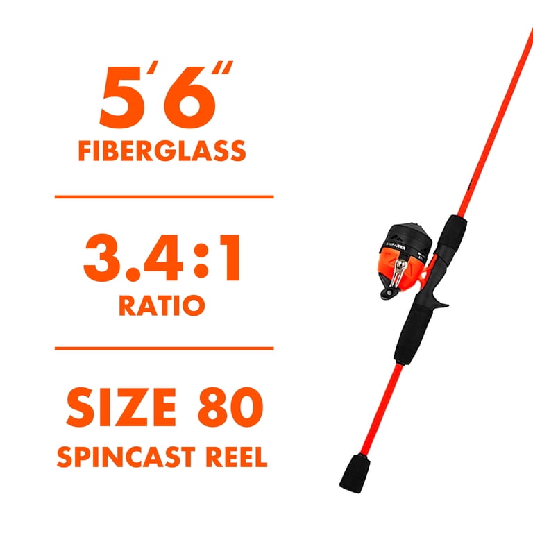 Ozark Trail Wayfarer Spincast Fishing Rod & Reel Combo, 5 ft 6 in