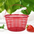 thumbnail image 4 of BESTYASH 10Pcs Lightweight Handheld Fruit Picking Baskets with Handle Red Plastic, 4 of 6