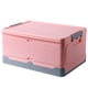 thumbnail image 1 of Caja de almacenamiento plegable multifunción, organizador de artículos diversos, caja de libros con tapa para el hogar, dormitorio (rosa, talla L), 1 of 5