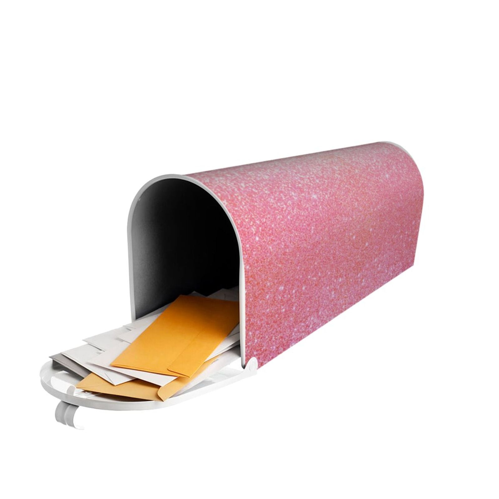 Picia Sparkly Pink Glitter Magnetic Mailbox Cover Standard Size-21x18 in