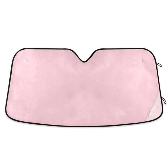 Soft Pink Car Windshield Sun Shade Foldable Car Front Window Visor Heat and UV Protection 53x23.5