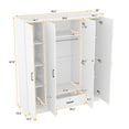 thumbnail image 4 of NEW 4-Door Wardrobe with 1 Drawer, White, 4 of 8
