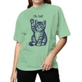 thumbnail image 2 of Playful Kitty "Oh, Hai" Design Women's T-shirt, 2 of 3